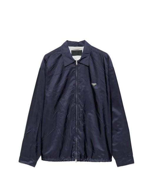 Prada Blue Re-Nylon Shirt for men