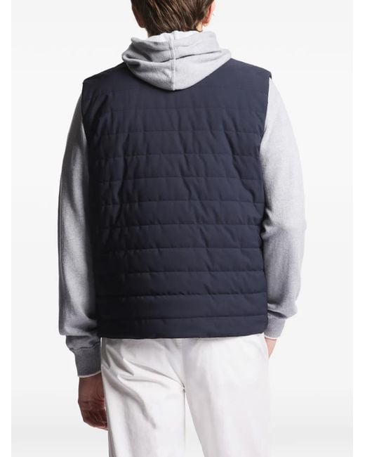 Fay Blue Pockets Padded Gillet for men