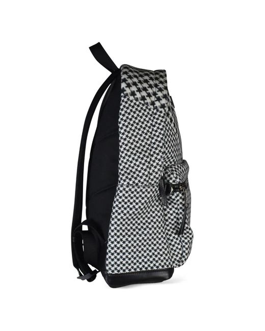 Jimmy Choo Black Houndstooth Print Backpack for men