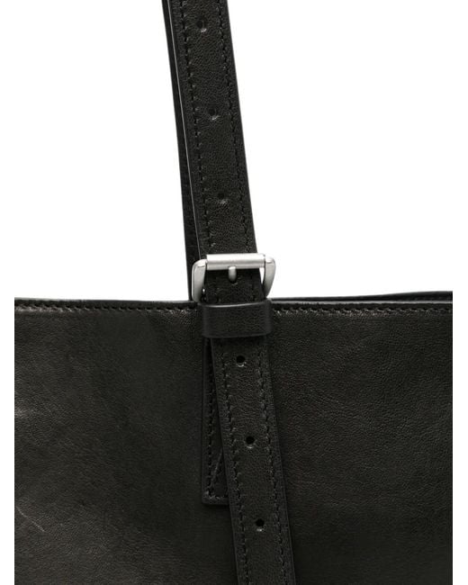 Ann Demeulemeester Black Leather Tote Bag for men