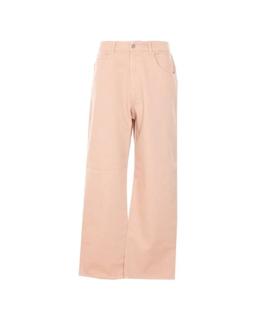 TRUE AVENUE Pink Marta Logo-Patch Jeans
