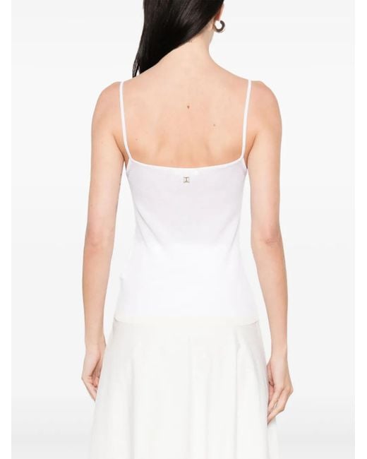 Chloé Tanktop Met Logoplakkaat in het White