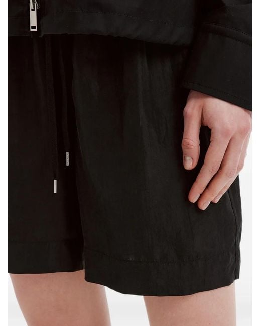 Studio Nicholson Black Drawstring-Waist Shorts
