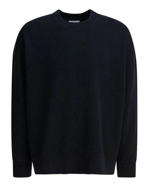 Beams Plus Blue Holly Crew-Neck Cotton Sweater for men