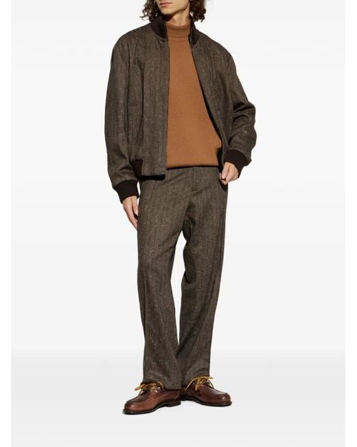 DSquared² Brown Zip-Up Jacket for men
