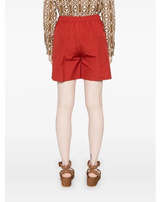 Max Mara Red Cotton Shorts