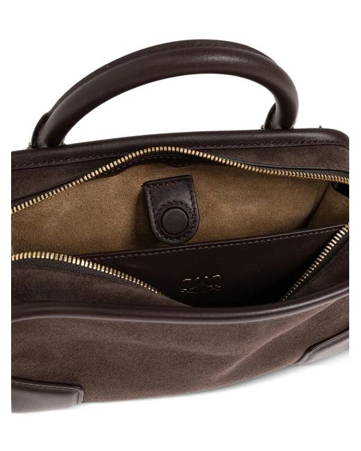 Loewe Brown Mini Amazon 180 Suede Tote Bag