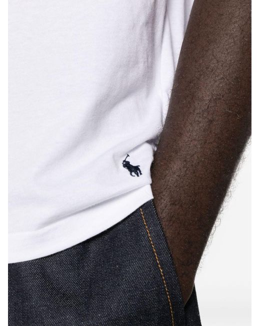 Polo Ralph Lauren White Logo-print Cotton T-shirt for men