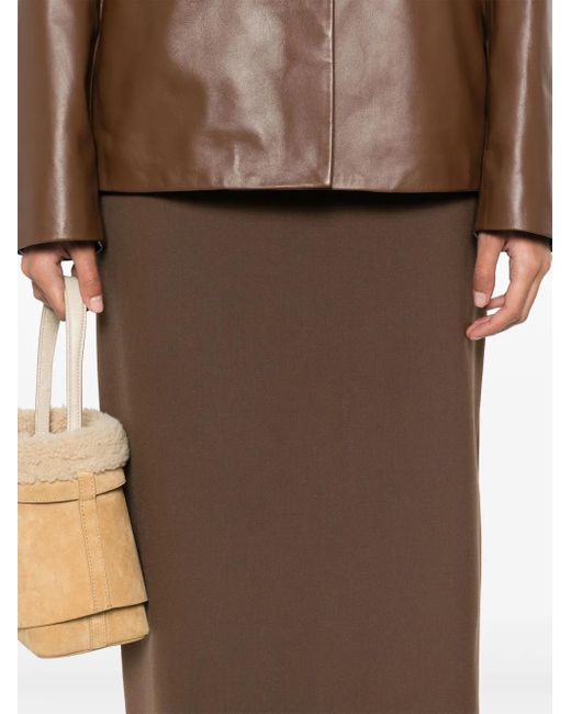 Loulou de Saison Samos マキシスカート Brown