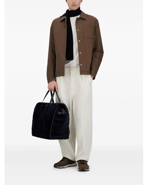 Herno Brown Button-Fastening Jacket for men