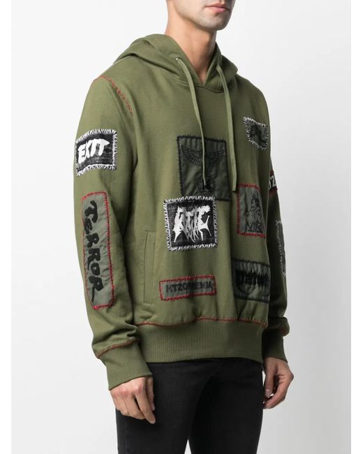 KTZ Green Patch-Detailed Drawstring Hoodie