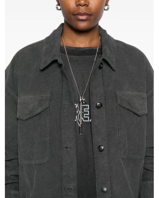TRUE AVENUE Gray Button-Front Jacket