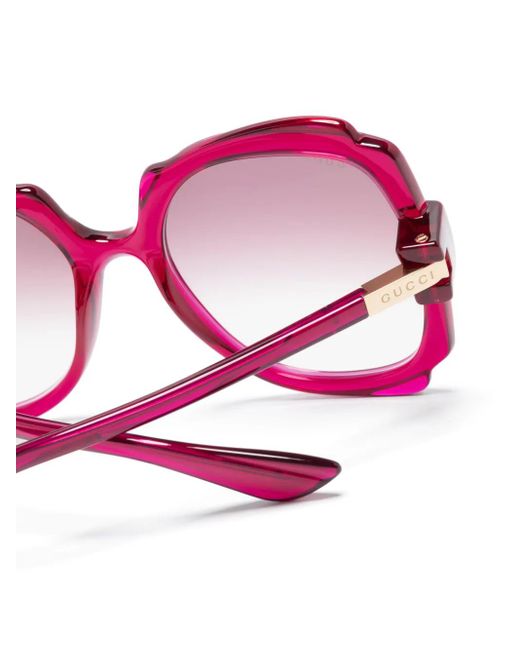 Gucci Pink Square-Frame Gradient Sunglasses