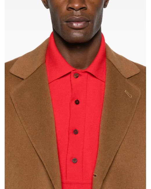 Aspesi Brown Flap-Pocket Coat for men