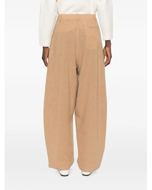 DARKPARK White Phebe Pleated Wool Trousers