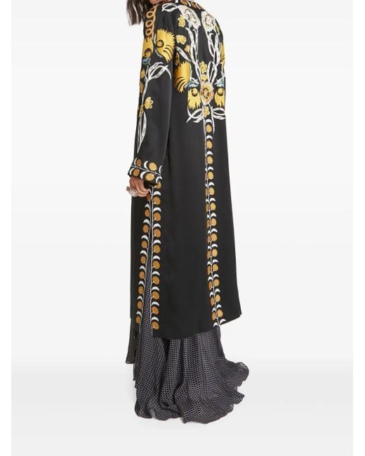 Temperley London Black Remi Mantel Mit Stickerei