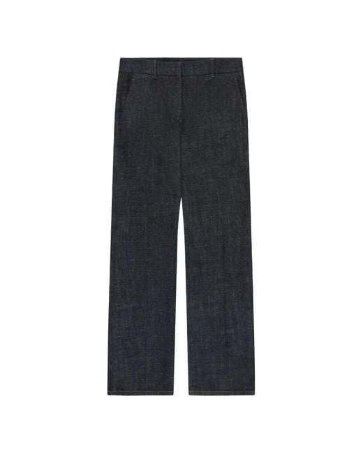 Incotex Black Slim-Fit Wide-Leg Jeans