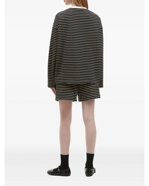 B+ AB Black Striped Shorts Set