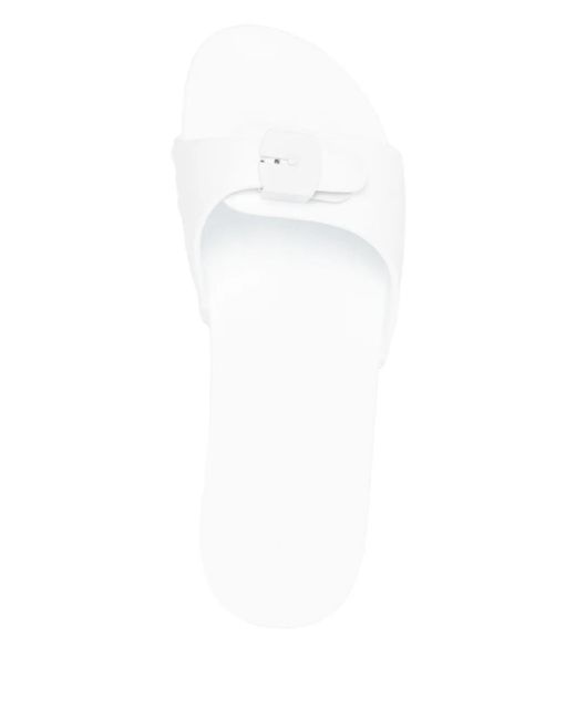 Scholl White Rubber Slides