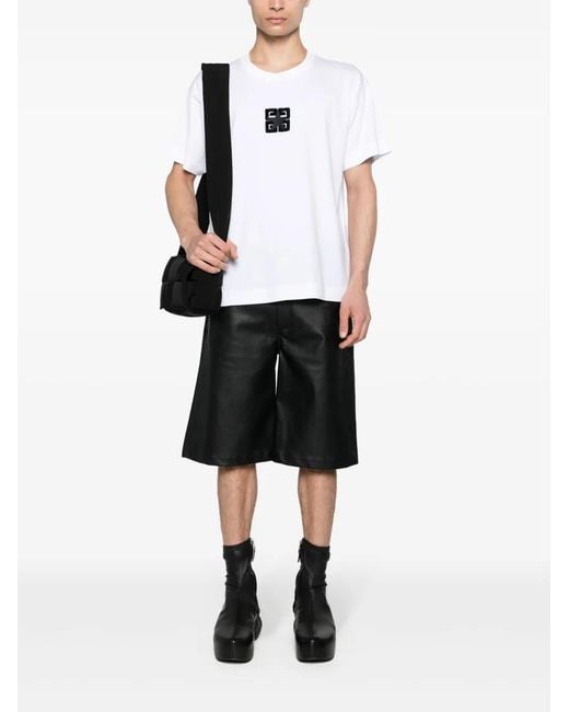 Givenchy White 4G Stars Cotton T-Shirt for men