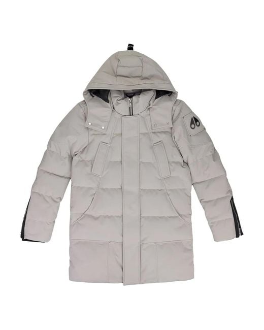 Moose Knuckles Gray Parka Cloud Neoshear for men