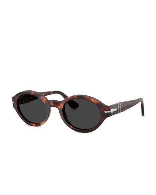 Persol Black Oval-Frame Sunglasses