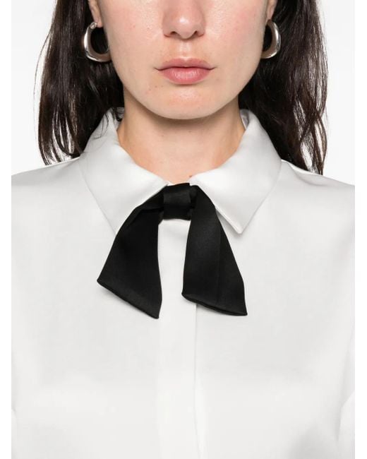 SIMONA CORSELLINI White Bow Shirt