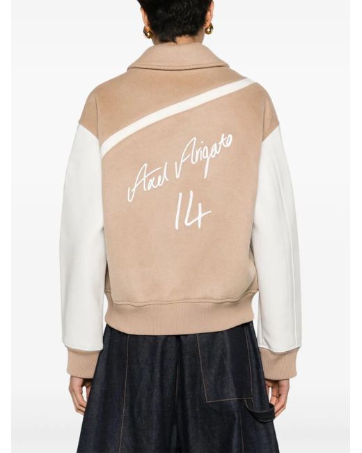 Axel Arigato Natural Bay Wool-Blend Varsity Jacket