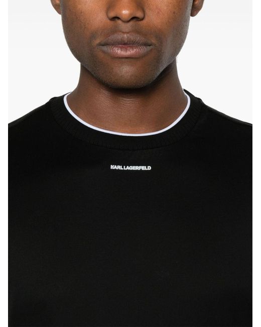 Karl Lagerfeld T-shirt Met Logo in het Black voor heren