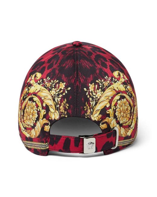 Versace Wild Barocco Baseball Cap in Red for Men | Lyst
