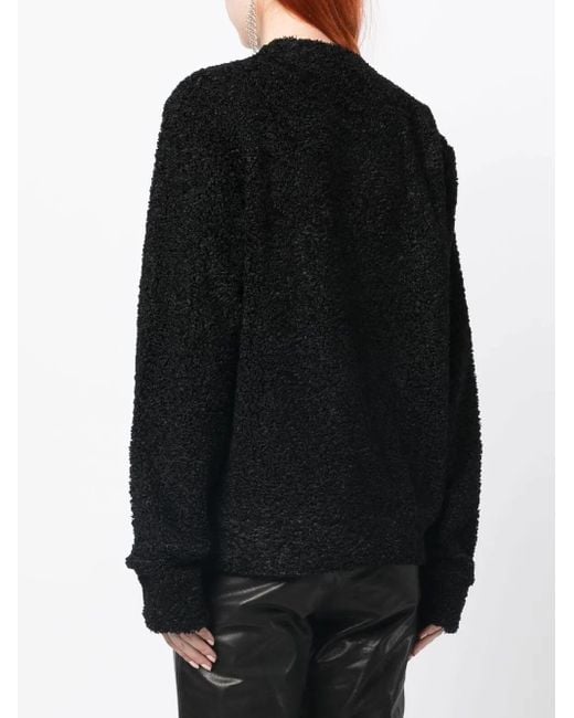1017 ALYX 9SM Black Crew-Neck Brushed Sweatshirt