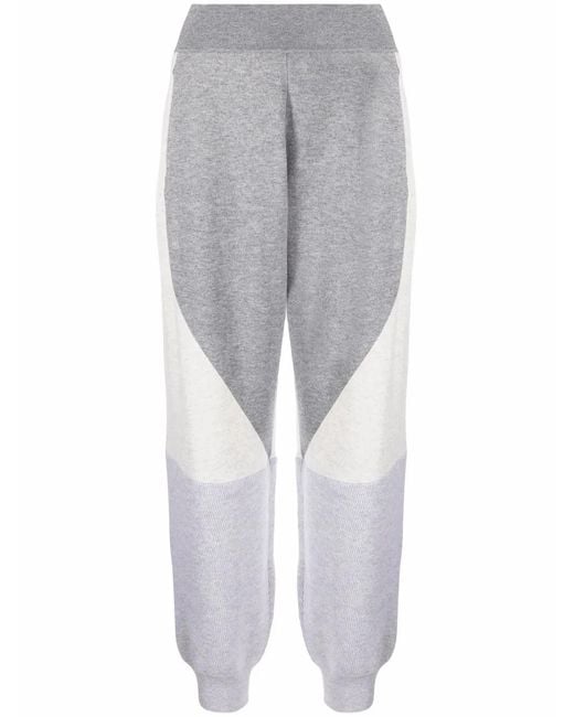 Stella McCartney Gray Panelled Wool Track Pants