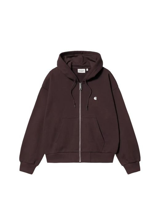 Carhartt Purple Casey Logo-Embroidered Zip-Up Hoodie
