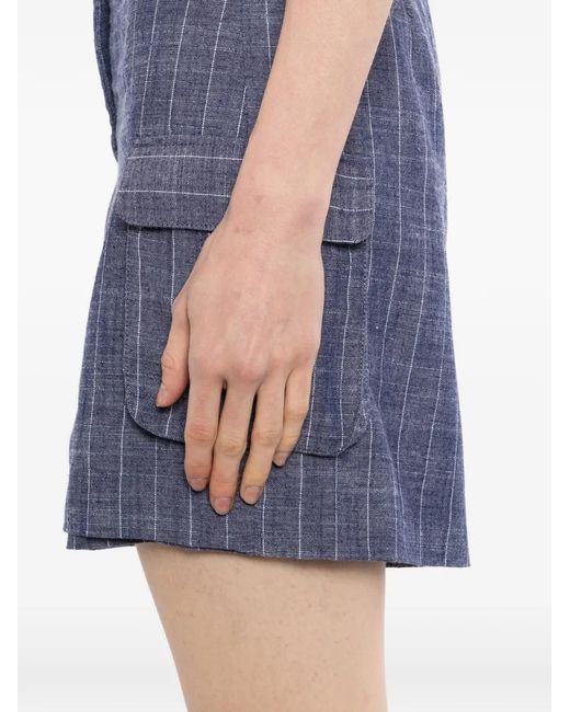 BLAKLACE Purple Prinstripes Cargo Shorts