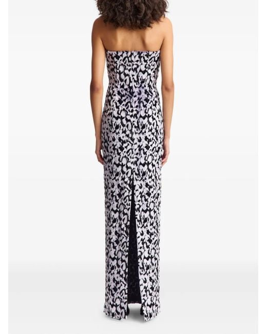 16Arlington White Minelli Devore Strapless Midi Dress