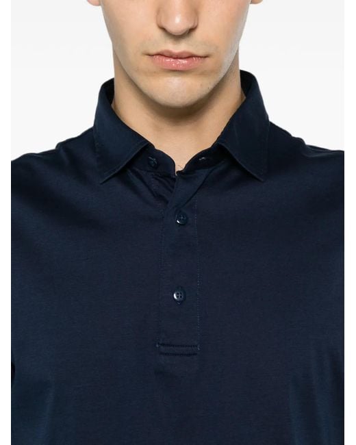 VELA SHOP Blue Polo À Manches Courtes for men
