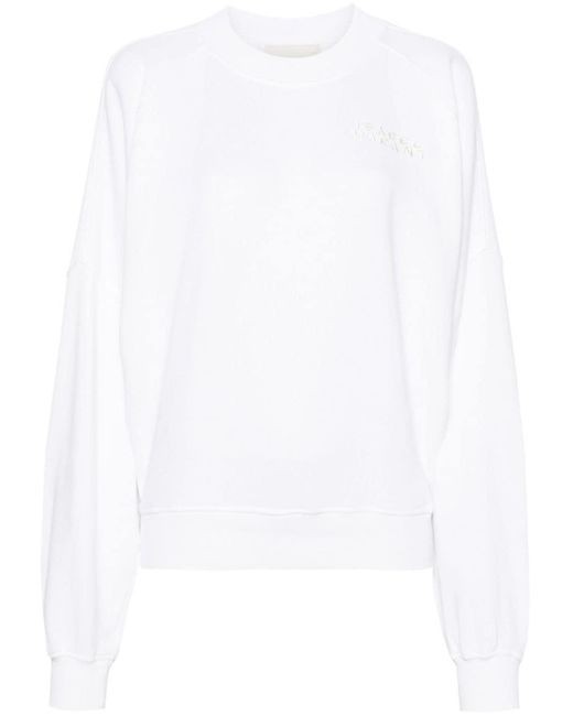 Isabel Marant White Shanice Sweatshirt aus Bio-Baumwolle