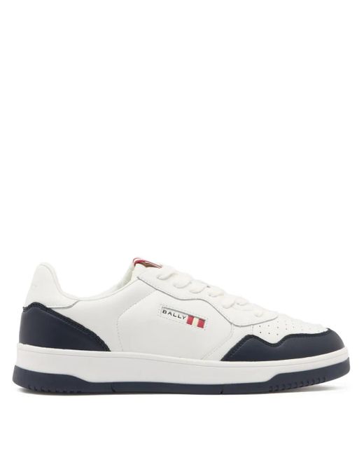 Bally White Jasper Ribbon-Detail Leather Sneakers for men
