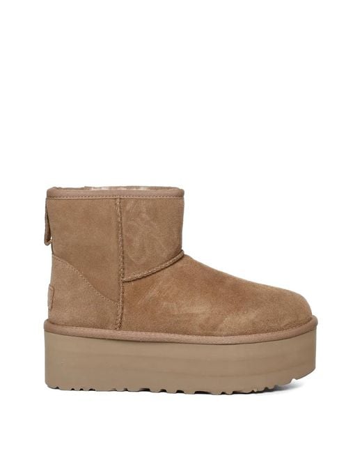 Ugg Brown Platform Mini Boots