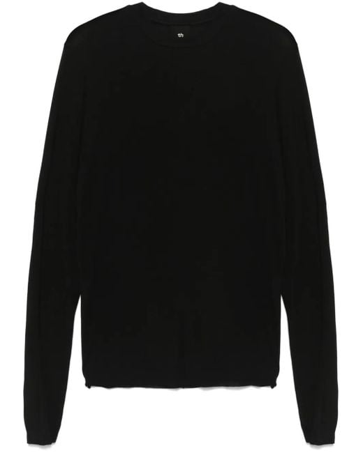 Thom Krom T-Shirt mit rundem Ausschnitt in Black für Herren