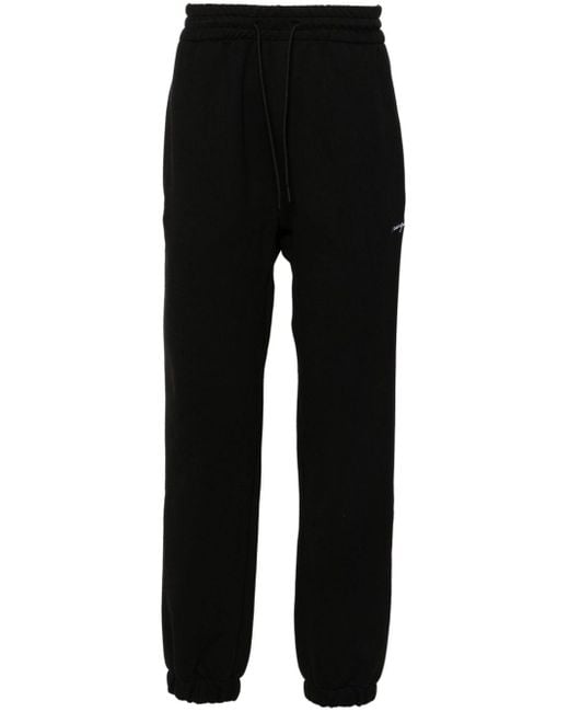 Pantalones de chándal con logo bordado MSGM de hombre de color Black