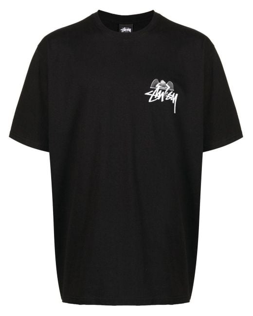 Stussy Black Angle Graphic T-shirt for men