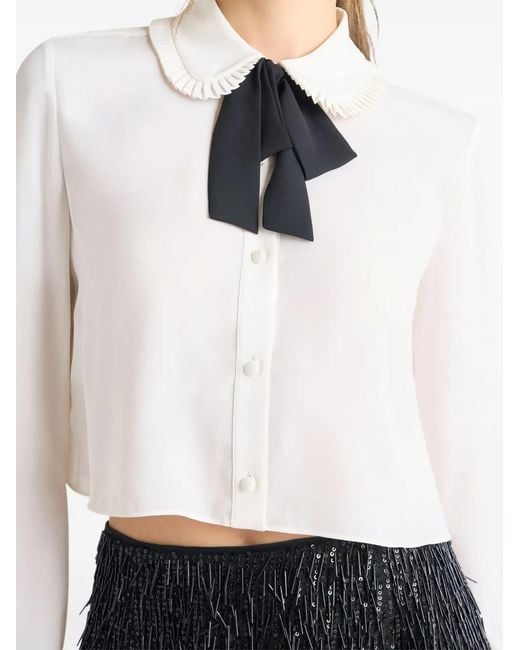 Cinq À Sept White Zaida Ruffled Top