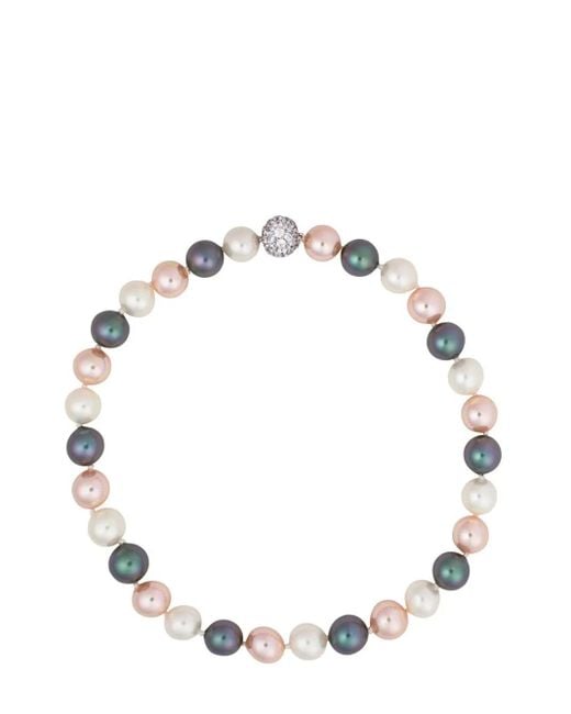 Fantasia by Deserio Metallic Faux-Pearl Sterling Necklace