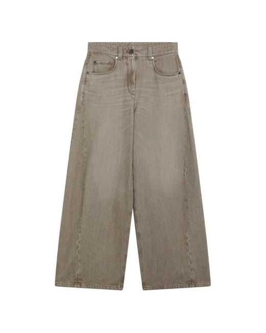 Brunello Cucinelli White Five-Pocket Jeans