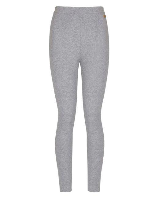 Balmain Gray Knit Leggings
