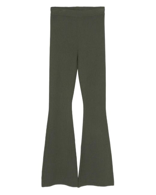Marc O' Polo Geribbelde Flared Broek in het Green