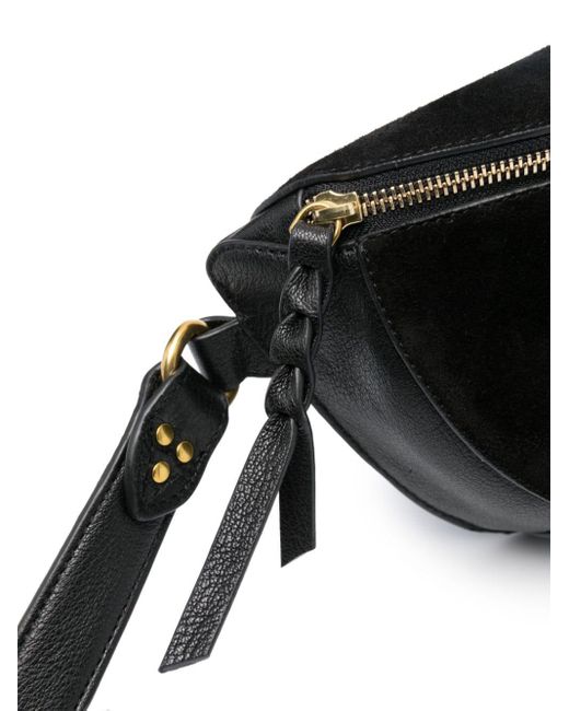 Jérôme Dreyfuss Black Lino Banane Leather Belt Bag