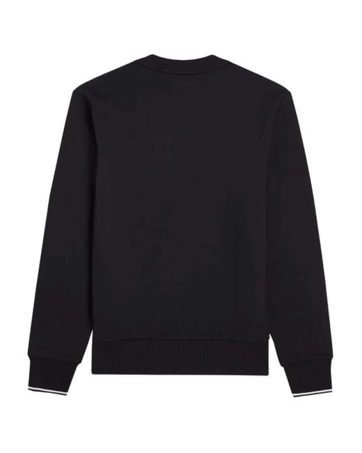 Fred Perry Blue Logo-Detail Cotton Sweatshirt for men
