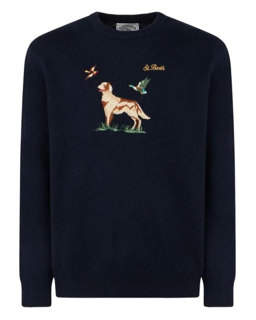 Pull À Motif Chien Mc2 Saint Barth pour homme en coloris Blue